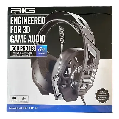 Nacon RIG 500 Pro HS Headset - Black (For PS4/PS5/PC) • $54.95