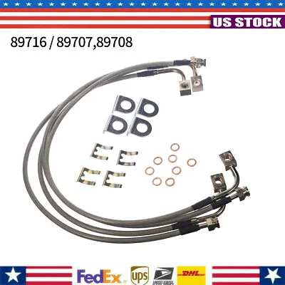 Front & Rear Extended Stainless Brake Line Fit For Jeep Wrangler JK • $35.04