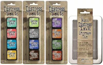 Ranger Tim Holtz Distress Mini Ink Pad Kits With Storage Tin - #13 #14 #15... • $36.97