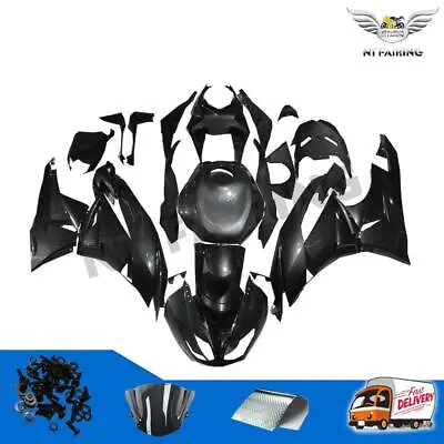 Fit For Kawasaki 2009-2012 ZX6R Carbon Fiber Look Injection Fairing K0TW • $509.99
