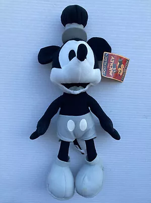 19in Mickey Mouse Disney Plush Black White Plush Steam Boat Willy Toy Factory • $13.90