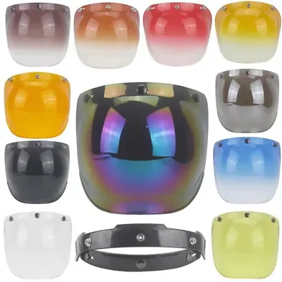 Open Face Helmet Bubble Sun Visor Vintage 3/4 Helmets Face Shield Windscreen • $16.99