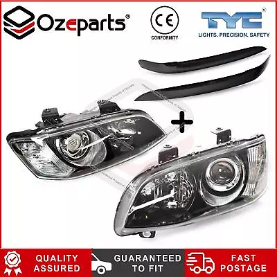 Set Pair LH+RH Head Light Projector + Eyelids BLK For Holden VE Commodore 10~13 • $286