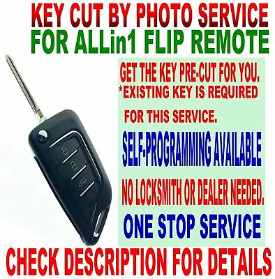 Key Cut By Photo A-type Flip Remote For Toyota Elvatdd 4d Dealer Port Installed • $59.99