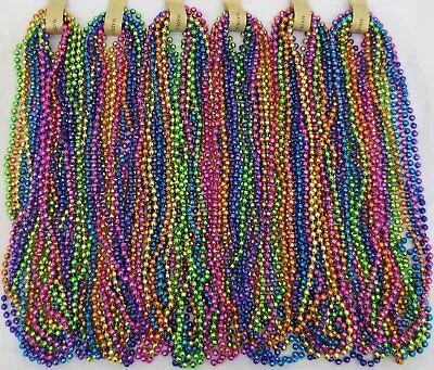 Mardi Gras Beads Bright Neon Disco 6 Dozen 33  Parade School Party 72 Necklaces • $15.99