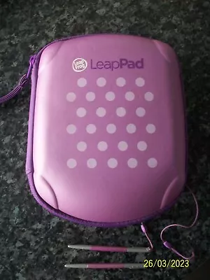 £16.94 • Buy LEAPFROG LEAPPAD 1 & 2 Purple Polka Dot Carrying Case & 2 X Stylus / Pencils
