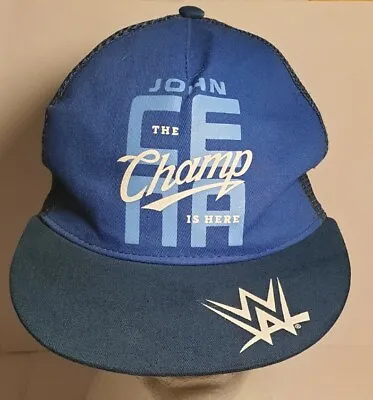 £14.96 • Buy John Cena The Champ Is Here WWE Mesh Snapback Truckers Cap Hat Blue Adjustable 