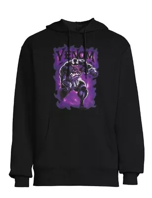 New Men's Marvel Vemon Black Hoodie With Purple Venom Size Medium Free Shipping. • $27.99