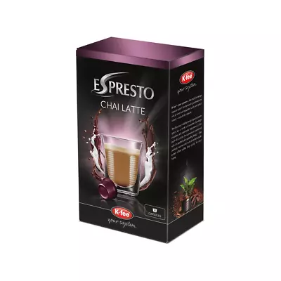 K-fee Espresto Chai Latte Capsules | 16 Capsules Per Box | Chai Latte • £10.99