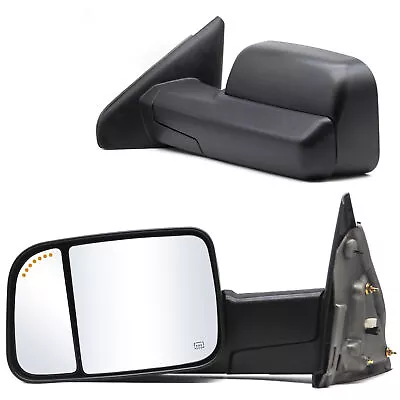 Pair Tow Mirrors For 02-07 Dodge Ram 1500/04-08 Ram 2500 3500 Power Heated Arrow • $128.16