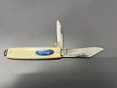 Vintage Ford Motor Co. Advertising Knife - 2 Blade Slipjoint - Made In Usa • $25