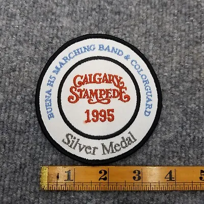 Vintage Calgary Stampede Patch 1995 Silver Medal Beunas Marching Band Colorguard • $7.60