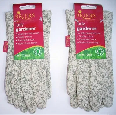 Briers Lady Gardener 2 Pairs Of Ladies Gardening Gloves Size Small Bnwt • £4.99