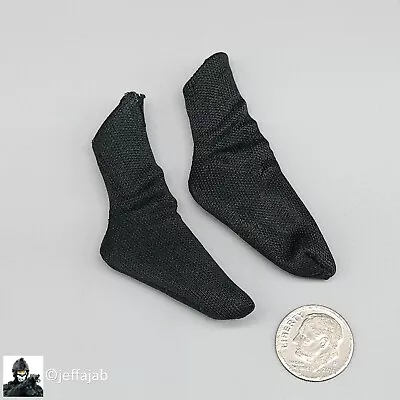 1:6 Dragon Hubert Jean Reno Mens Black Dress Socks For 12  Figures • $1.99