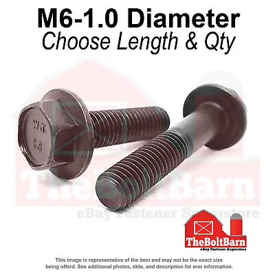 M6-1.0 Class 8.8 Hex Flange Screws Frame Bolts Plain (Pick Length & Qty) • $199.47