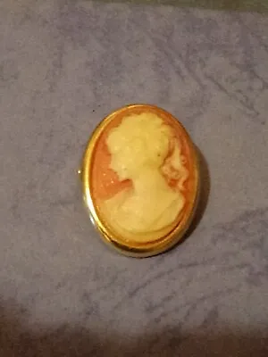 Lovely Small Cameo Brooch With Gold Tone Setting.      J14JCBd* • £6.10