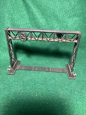 Vintage HO Scale Marx Signal Bridge Lighted Rare Find Great Shape • $25