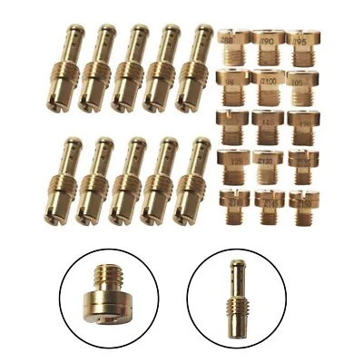 Carburetor 10Pc Main Jets+ 15Pc Slow Jets/Pilot Jet Kit For Mikuni VM22 VM24 125 • $17.78