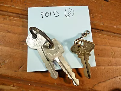 Lot Of 3 Lock KEYS  Vintage FORD Model A Or Maybe T & Curtis H50 & H51 Ford Cars • $9