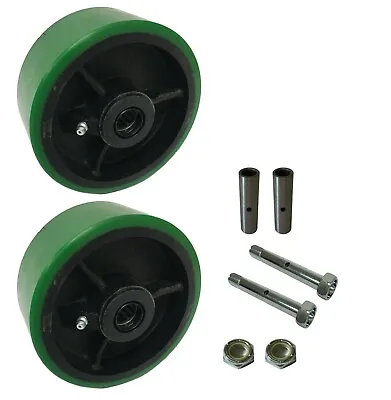 2 Caster Wheels Set 4  5  6  8  (Green) Polyurethane On Cast Iron Wheel Set • $35.55