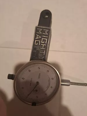 Mighty Mag 400-3 Universal Magnetic Base + 0 - 1  Dial Indicator . Made In China • $30