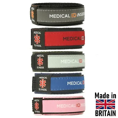 Adult Emergency Medical Identity ID Wristband Bracelet Child Safe Medicines Lost • £19.99