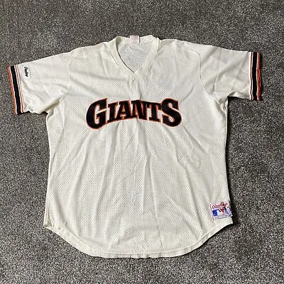 Vintage San Francisco Giants Jersey Mens 46 XL Cream Rawling Baseball MLB 80s • $45