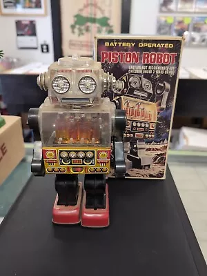 Horikawa Tin Toy Piston Robot Made In Japan Lights Work!  • $600