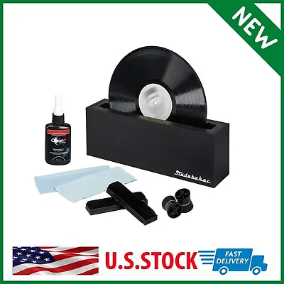 Vinyl Record Cleaning Machine Complete Album Spin Cleaner Kit Liquid Brushes NEW • $57.75