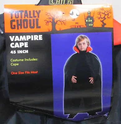 Vampire Cape Halloween Costume Totally Ghoul One Size Fits All Red Collar 45  • $9.95