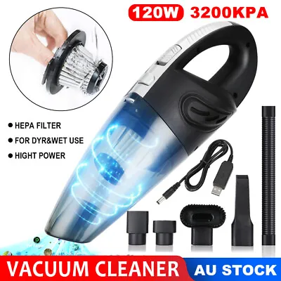 120W 12V Cordless Car Vacuum Cleaner Home Handheld Wet/Dry Clean Dust Buster • $24.95