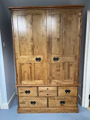 Laura Ashley Garrat Honey Double Wardrobe VGC • £285