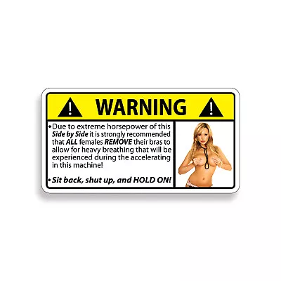 Side By Side Sexy Funny Warning Sticker SxS UTV 4x4 Off Road Mud Graphic Decal  • $2.89