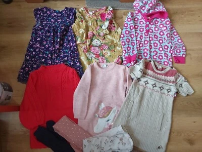 £10 • Buy Girls Age 5-6 Years Beautiful Autumn Winter Dress And Tights Bundle,  Inc...