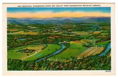 Postcard  Beautiful Shenandoah River & Valley From Massanutten Mountain VA.  • $2.49