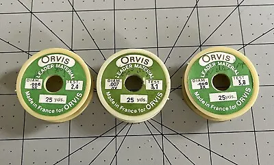 Vintage ORVIS Fly Fishing Leader Material - 3 SPOOLS - DIA .006 .007 .008 • $15