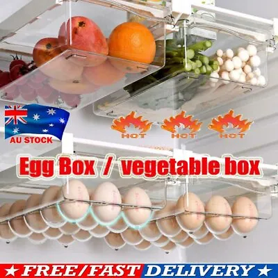 $26.62 • Buy Fridge Box Can Kitchen Shelf Organiser Cupboard Holder Storage Basket Rack HOT !