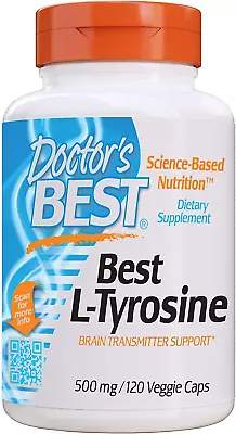 Doctor'S Best L-Tyrosine Non-Gmo Gluten Free 120 Veggie Caps • $38.57