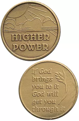 AA Recovery Bronze Affirmation Medallion - Higher Power (BRM132) • $2.40