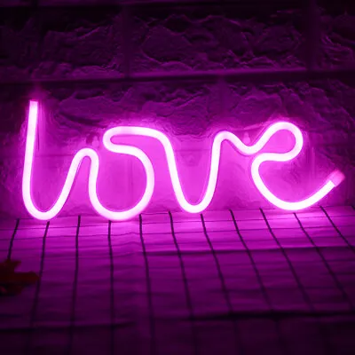 Neon Sign Light LED Wall Decoration Lights Art Decor Lamp For Kids Room Home Bar • £7.99