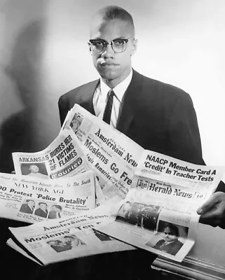 $4.99 • Buy Harlem Civil Rights MALCOLM X Glossy 8x10 Photo Print Minister Poster