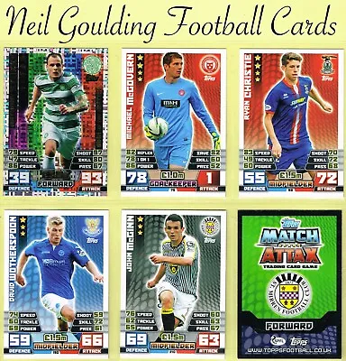 Topps SPFL MATCH ATTAX 2014-15 ☆ SCOTTISH PREMIER LEAGUE ☆ Cards #1 To #216 • £0.99