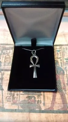 The Ankh Necklace Solid Silver With 18  Solid Silver Snake Chain Gift Boxed. • £35.50