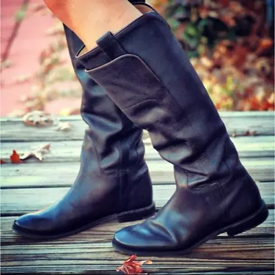 Frye Womens Paige Leather Tall Riding Boho  Boots Shoes Sz 9B • $59.49