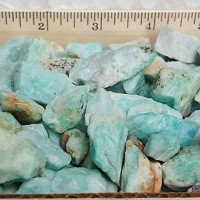 $12.99 • Buy 1/2 Lb Rough Amazonite Blue Gemstone Crystal Stone Gem TUMBLING ROCK Tumbler