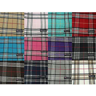 Men Women Unisex 100%CASHMERE Scarf Winter Tartan Plaid Wool SCOTLAND • $7.99