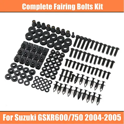 Motor Complete Black Fairing Bolts Kit Body Screws For Suzuki GSXR 600 750 04-05 • $19.99