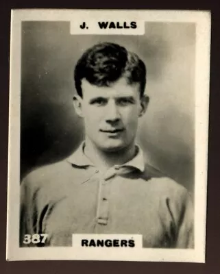 £5 • Buy Tobacco Card, Pinnace, FOOTBALLERS,1922,KF Type 3, J Walls, Rangers, #387