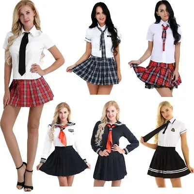 £16.49 • Buy Women Fancy Dress Sexy School Girl Fancy Uniform Adult Cosplay Costumes Lingerie