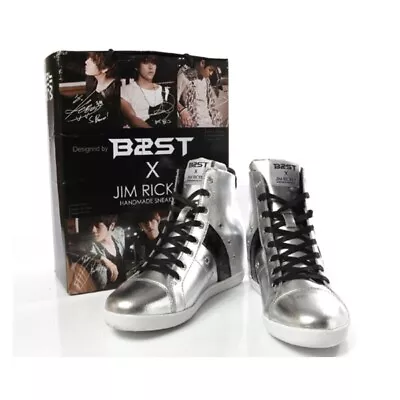 BEAST - B2ST X JIM RICKY Handmade Sneakers [YO SEOP] (JR-C YS SILVER BLACK)  • $62.03